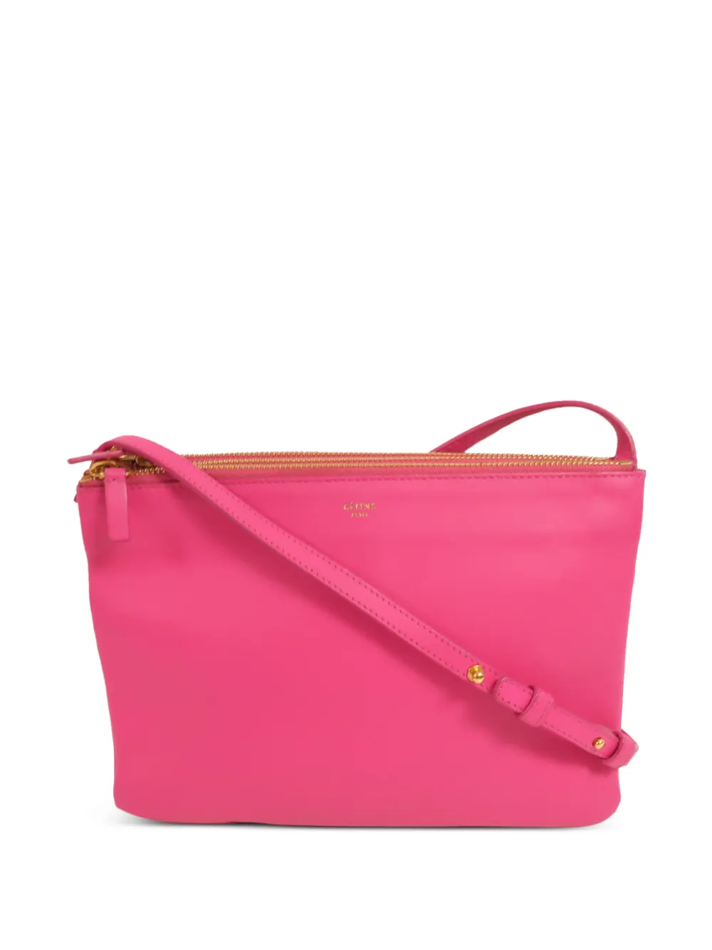 Celine Pre-Owned large Trio leather shoulder bag - Rosa