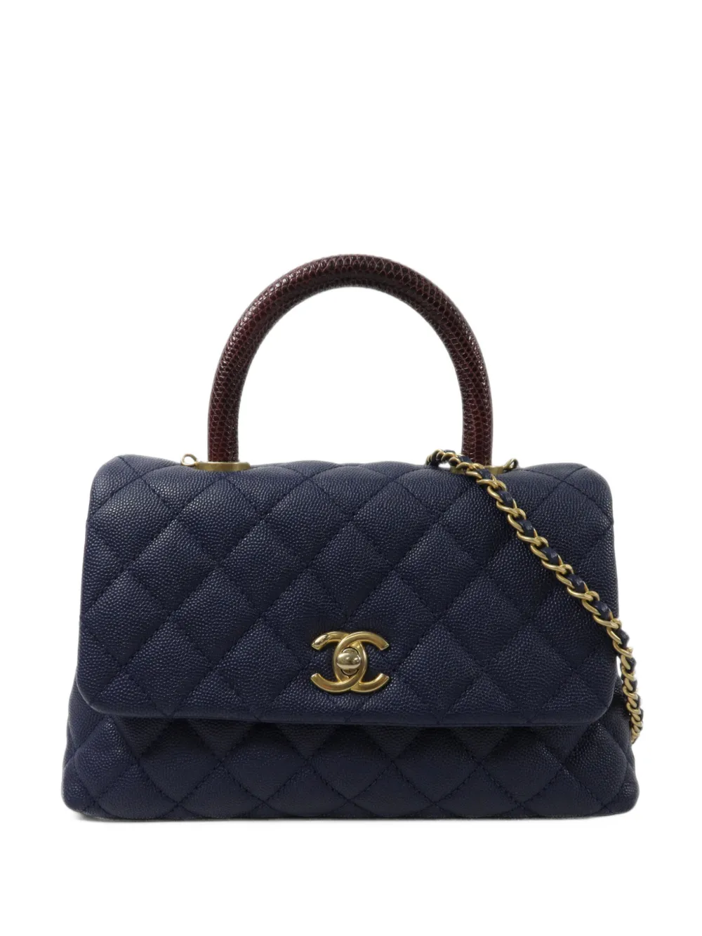 CHANEL Pre-Owned Coco Handle quilted mini bag - Blau