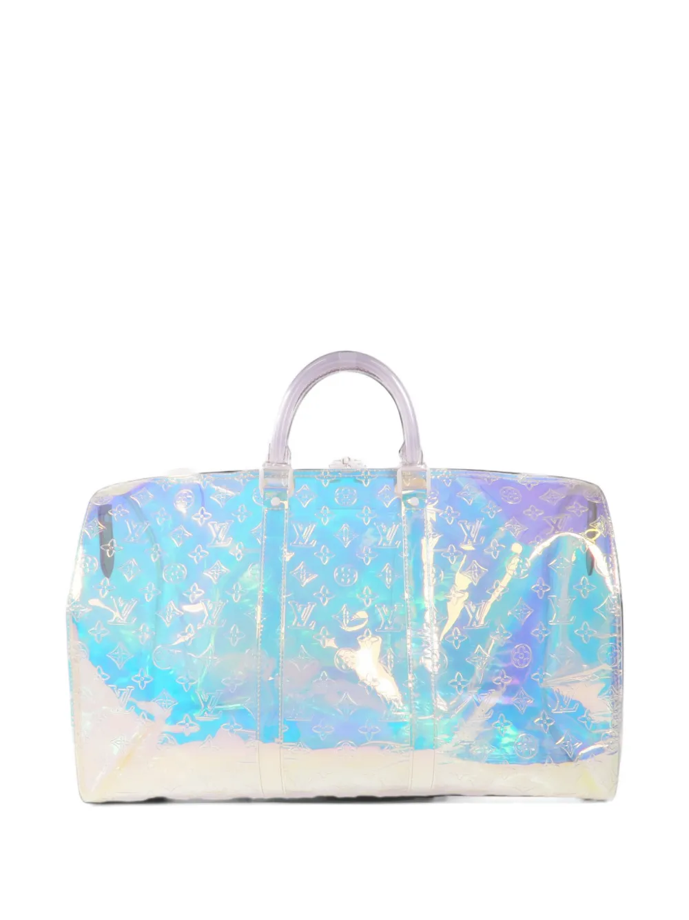 Louis Vuitton Pre-Owned 50 Keepall Bandoulière Monogram Prism holdall - Bianco