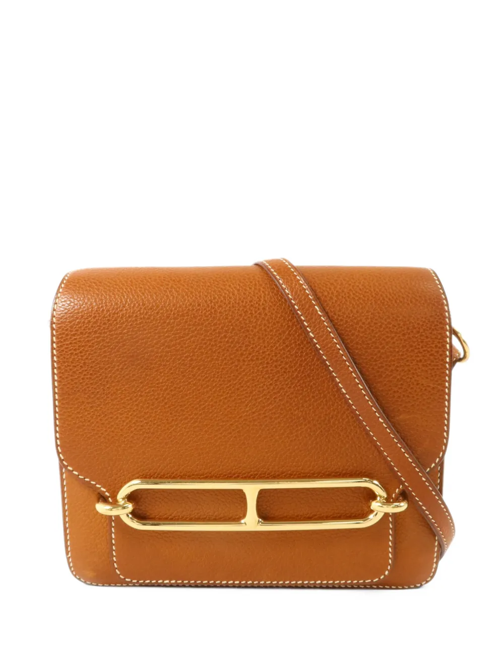 Hermès Pre-Owned Mini Roulis leather shoulder bag - Braun