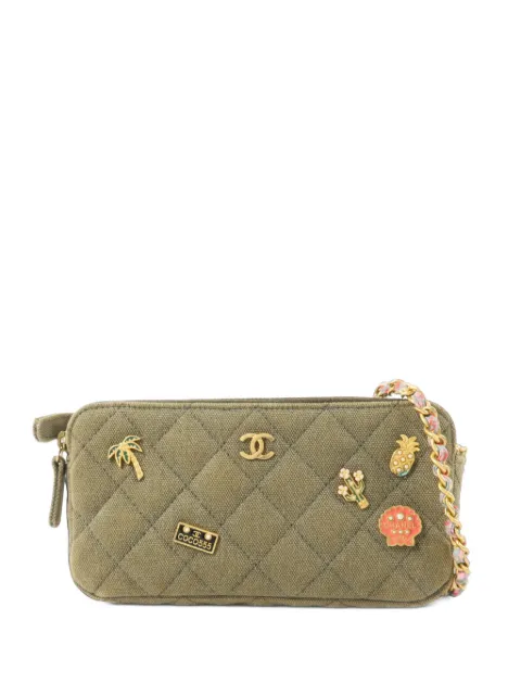 CHANEL Pre-Owned diamantquiltet Cuba crossbody-taske med vedhæng