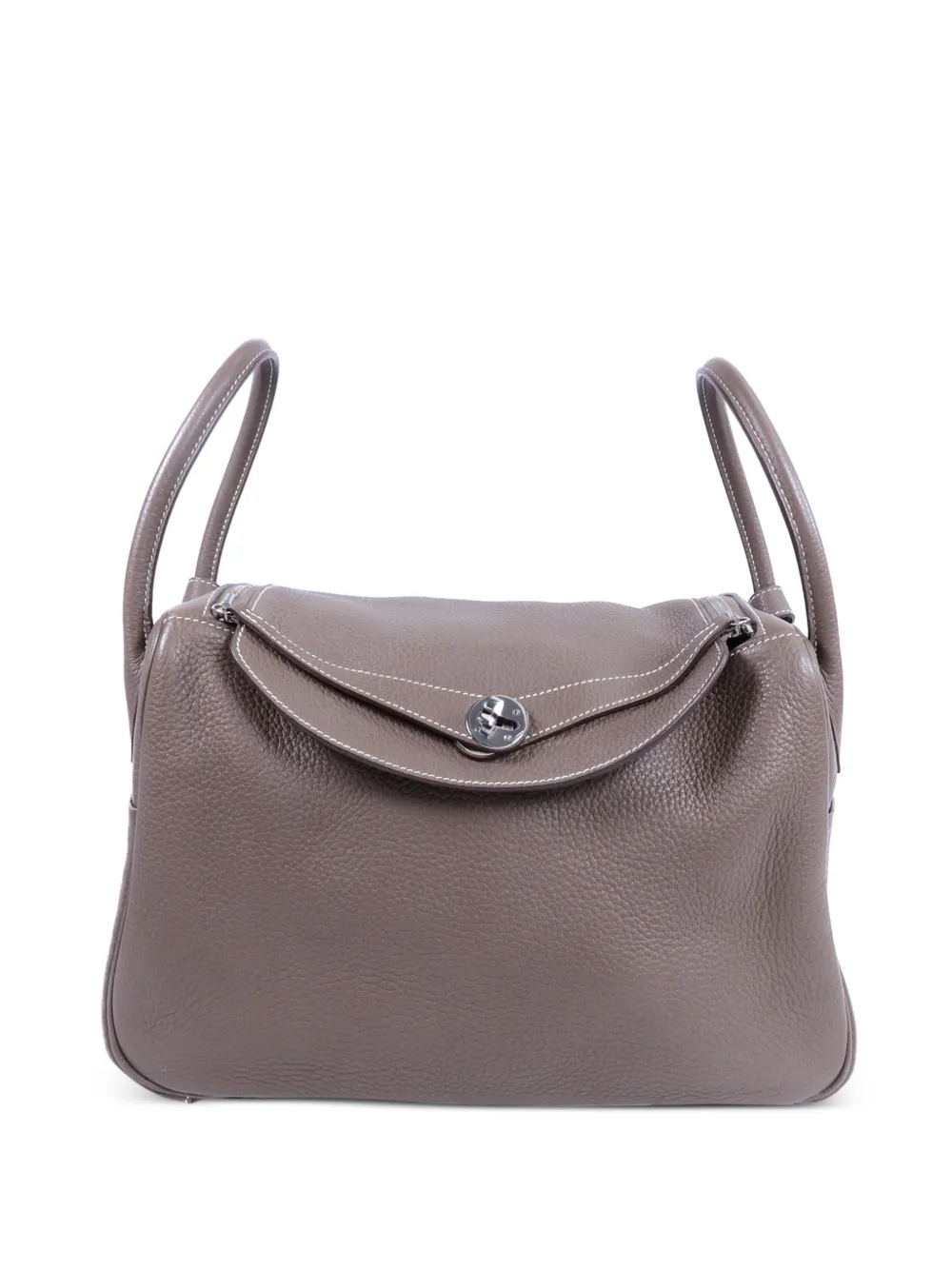 Hermès Pre-Owned Lindy leather shoulder bag - Nude