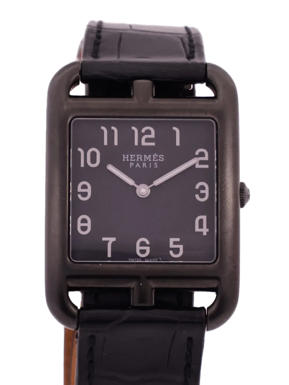 Pre-owned Hermes Cape Cod 29mm Watch In Black