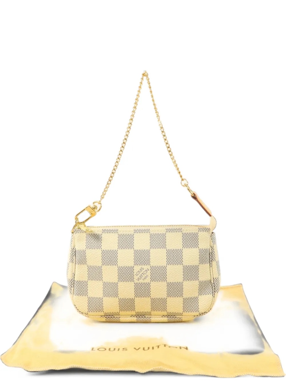 Louis Vuitton Pre-Owned mini Damier Azur shoulder bag - Gelb