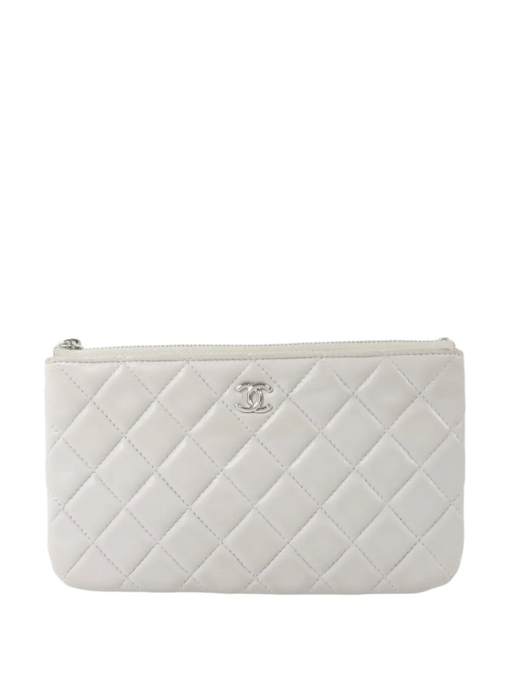 CHANEL Pre-Owned CC quilted pouch in Grey
