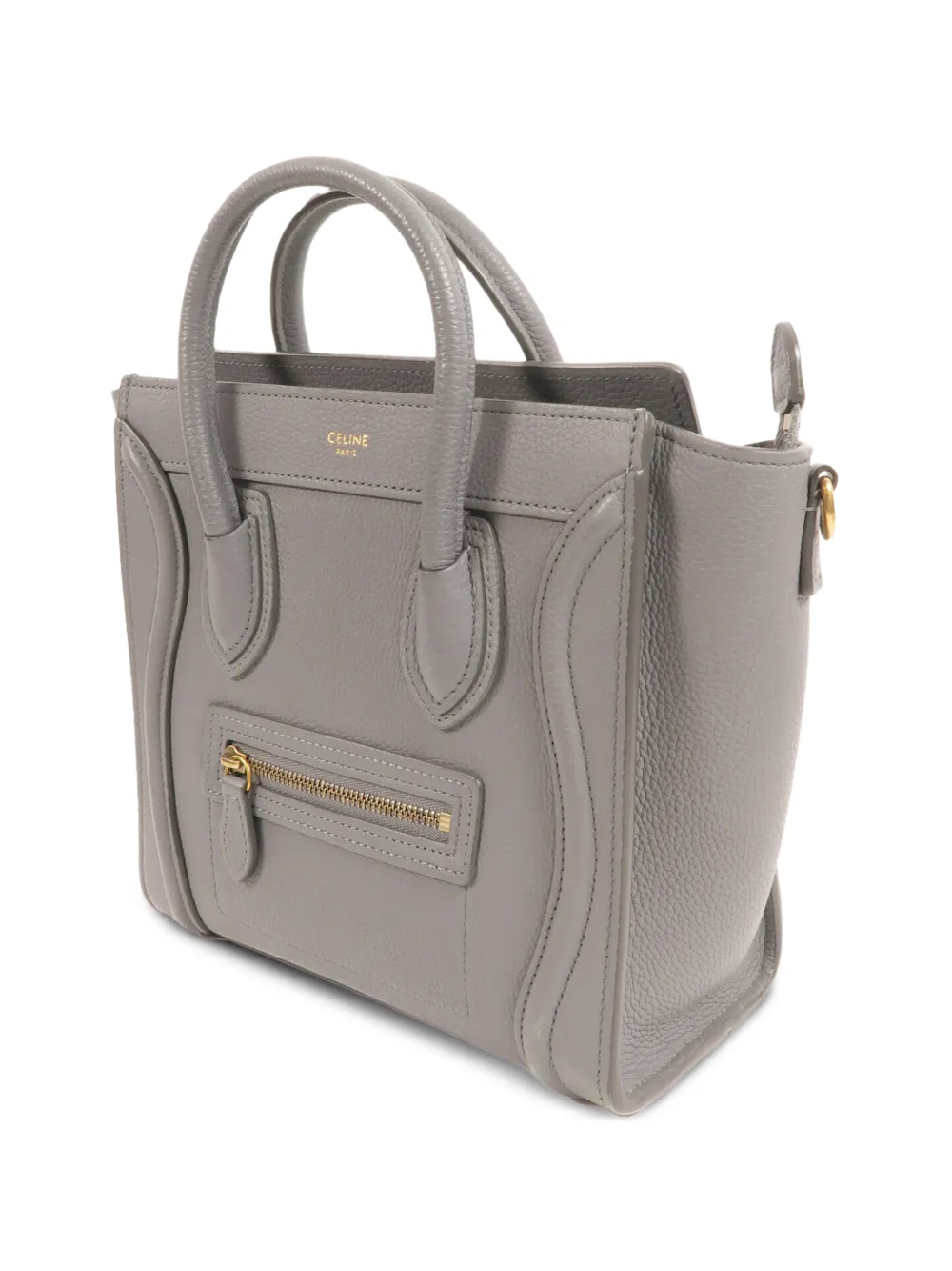 Celine Pre-Owned nano Luggage leather tote bag Grijs