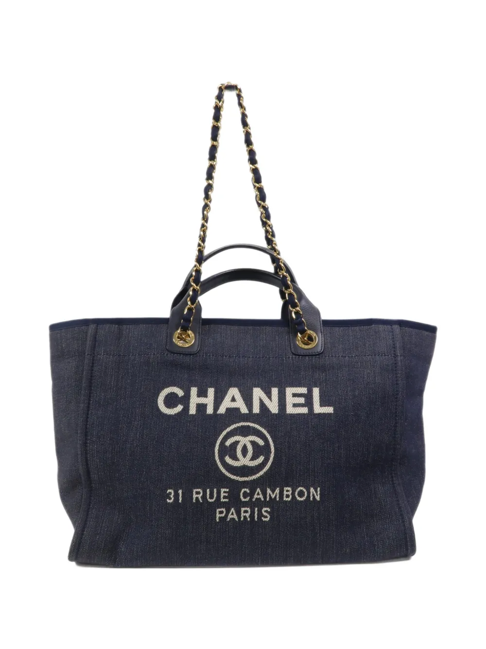 CHANEL Pre-Owned Deauville CC tote bag - Blau