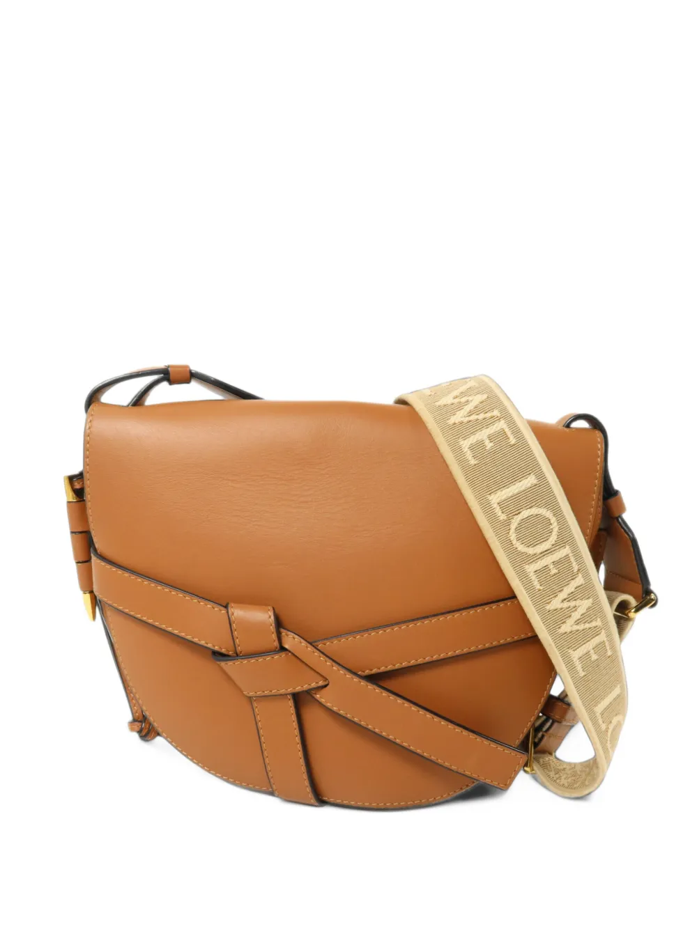Loewe Pre-Owned small Gate leather shoulder bag - Braun