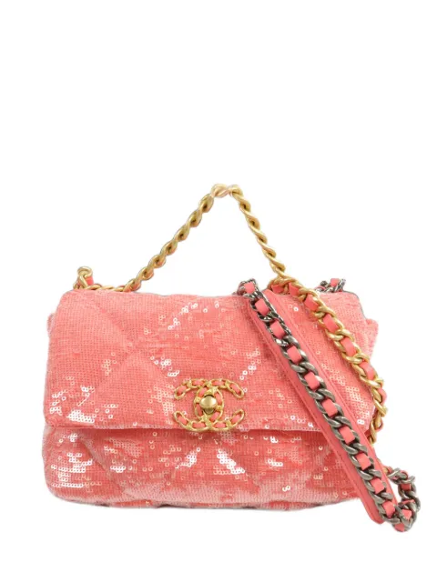 CHANEL Pre-Owned 19 sequin-embellished shoulder bag