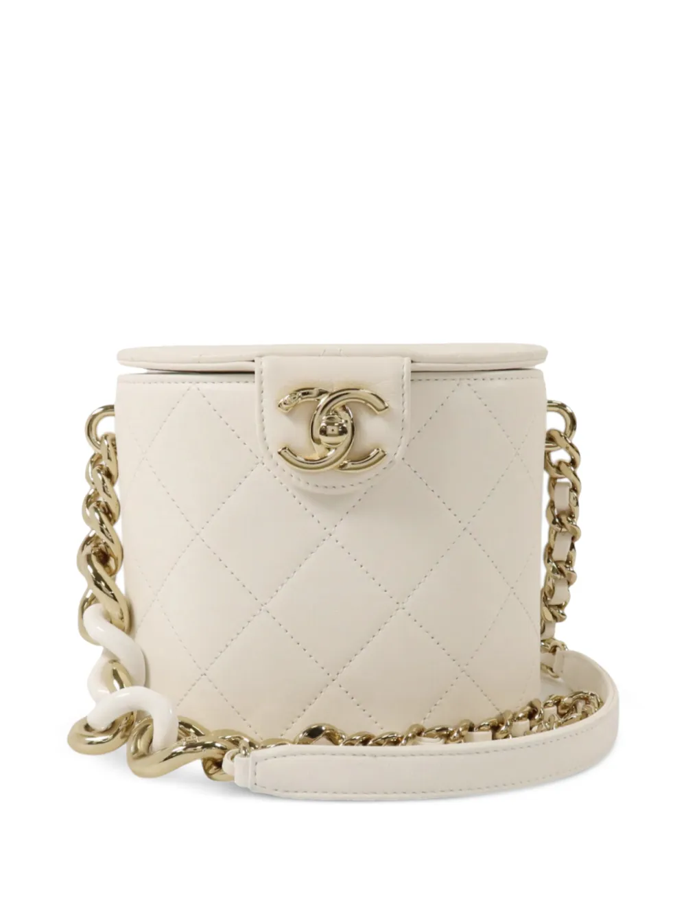 CHANEL Pre-Owned CC turn-lock vanity case - Weiß