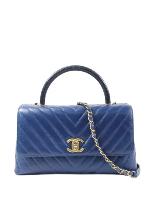 CHANEL Pre-Owned medium Coco Handle chevron-quilted tote bag