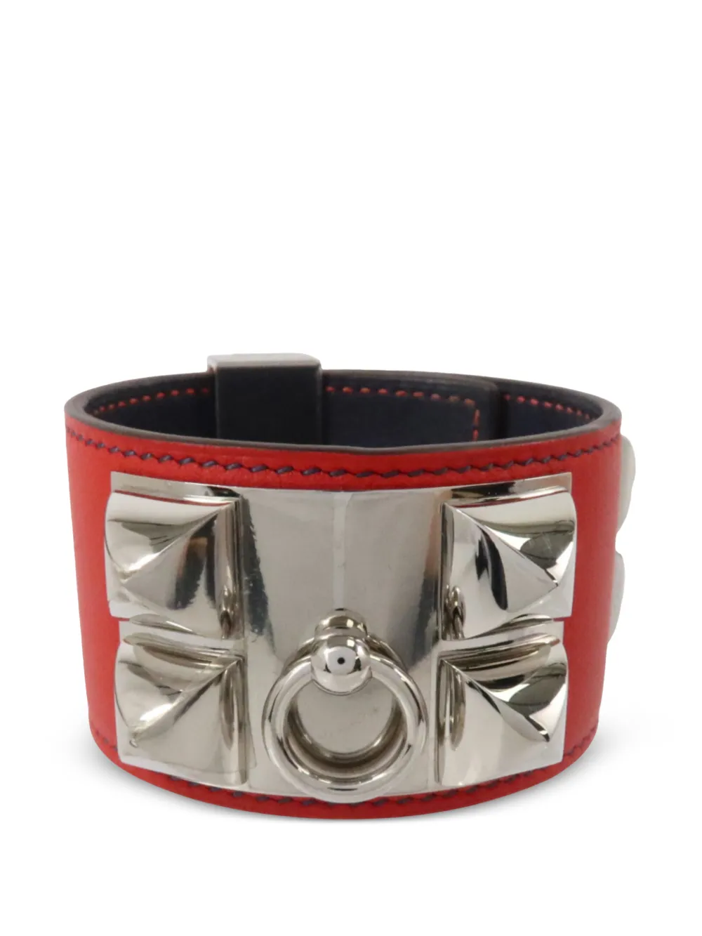 Hermès Pre-Owned Collier De Chien leather bracelet - Silber