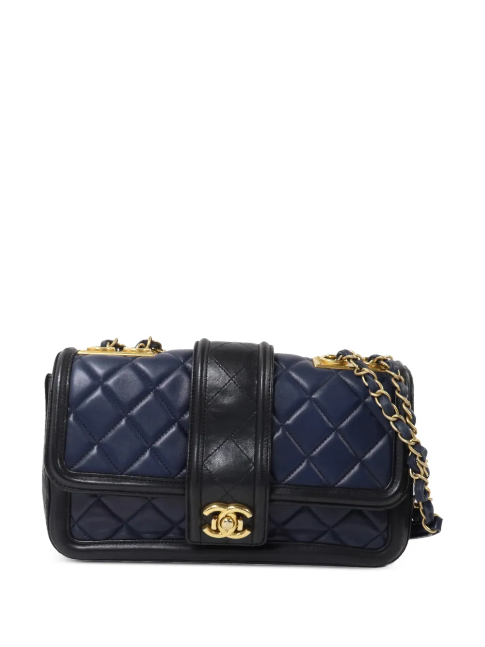 CHANEL Pre-Owned CC quilted turn-lock shoulder bag - Blu