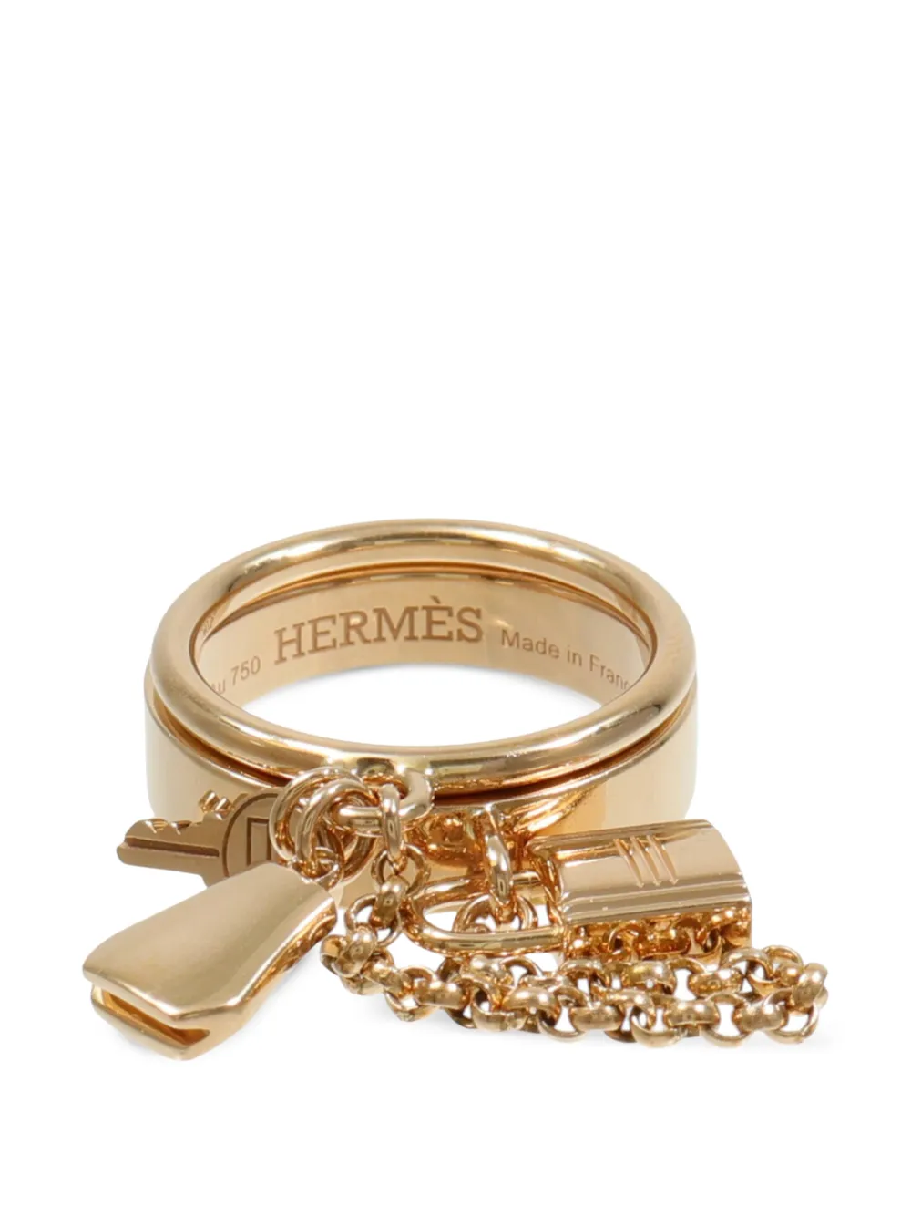 Hermès Pre-Owned Kelly Cadenas double ring - Gold