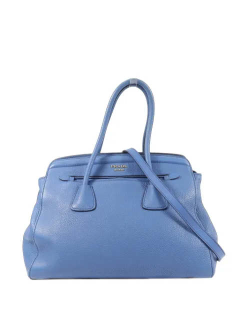 Prada Pre-Owned 2-Way grainy leather tote bag