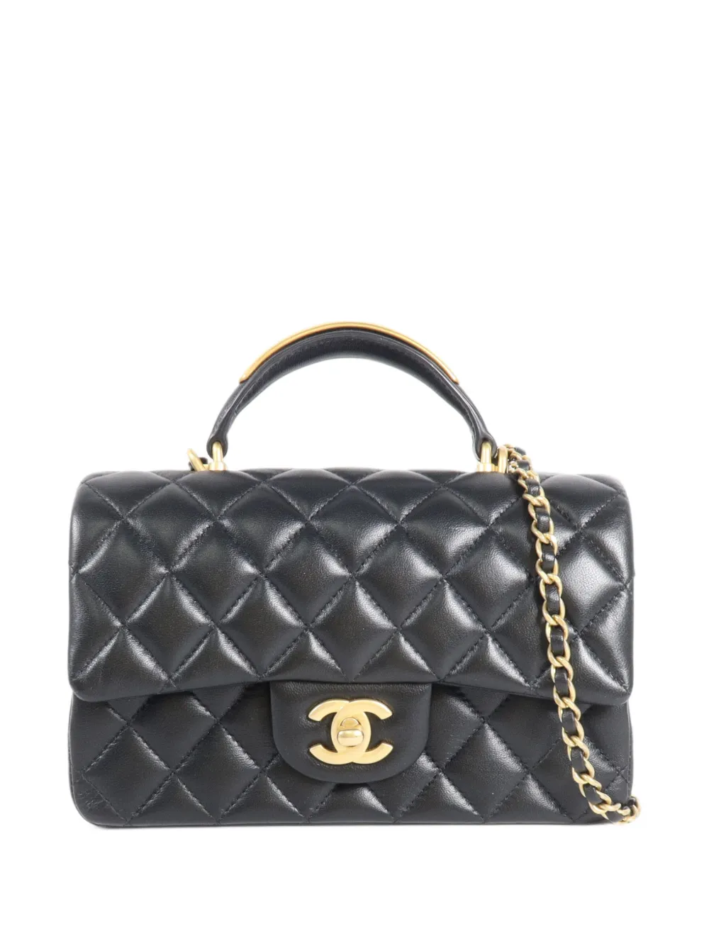 CHANEL Pre-Owned mini Classic Flap CC turn-lock tote bag - Schwarz