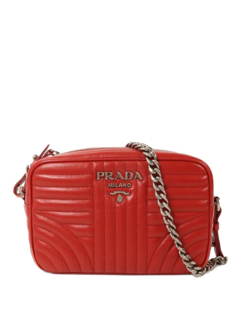 Prada Pre-Owned Diagramme quilted leather mini bag
