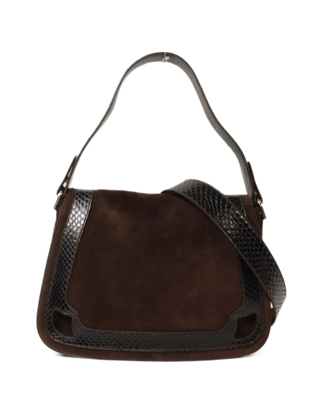Cartier Marcello de Cartier suede shoulder bag - Braun