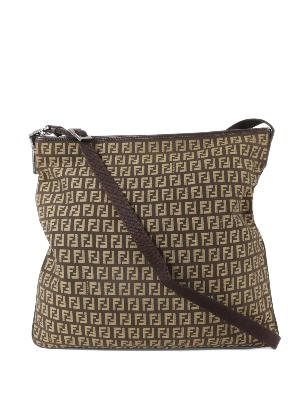Fendi Pre-Owned Zucchino canvas messenger bag - Braun