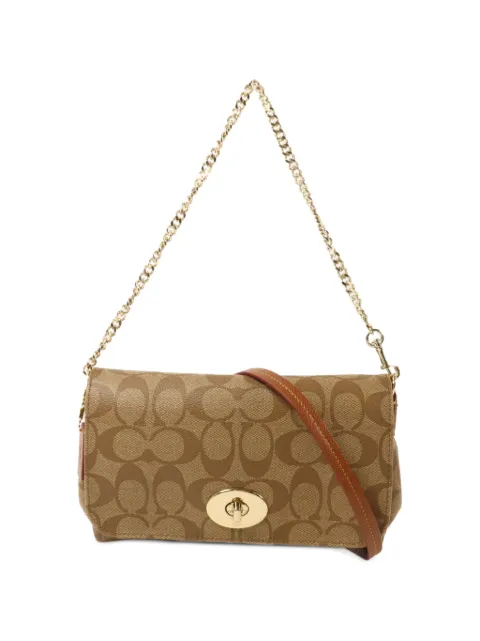 Coach Vintage turn-lock leather mini bag