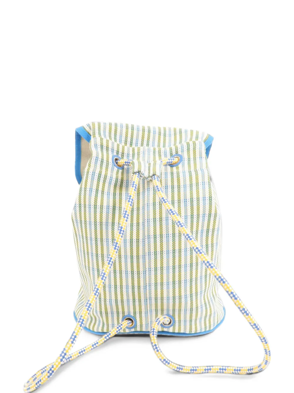 Hermès Pre-Owned Nattes striped canvas backpack - Blau