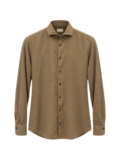 Xacus spread-collar button-down shirt
