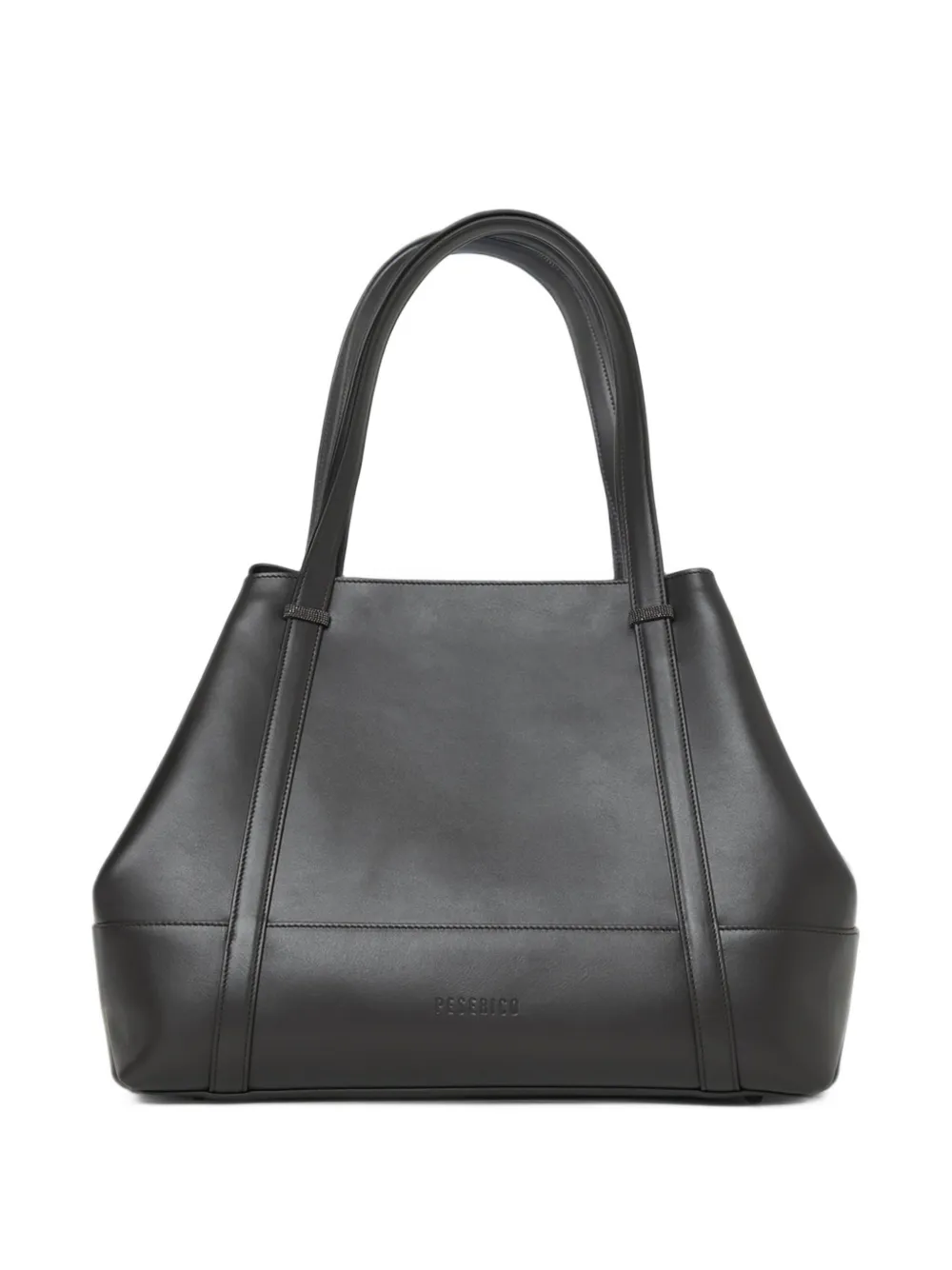 Peserico Itinera leather tote bag Bruin