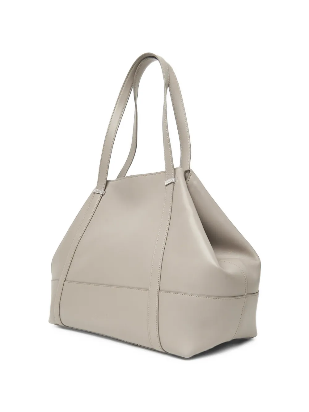 Peserico Itinera leather tote bag Beige
