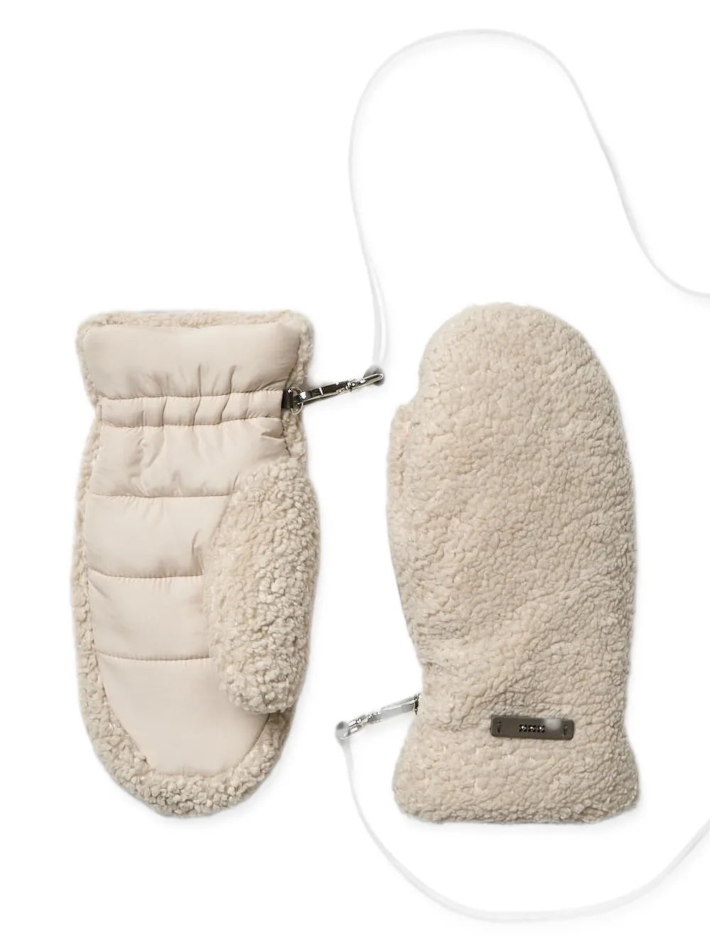 Peserico faux-fur mittens Beige