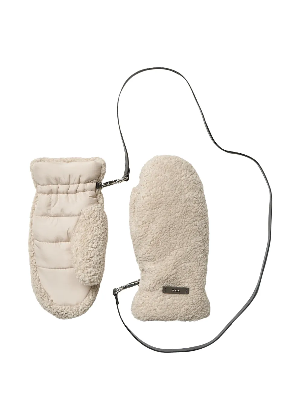 Peserico Wanten van imitatiebont Beige