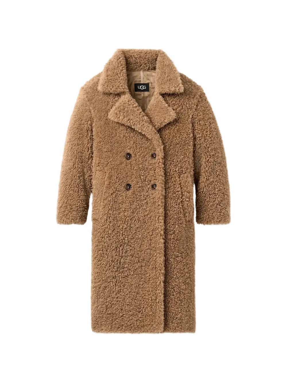 UGG Gertrude long teddy coat II - Braun