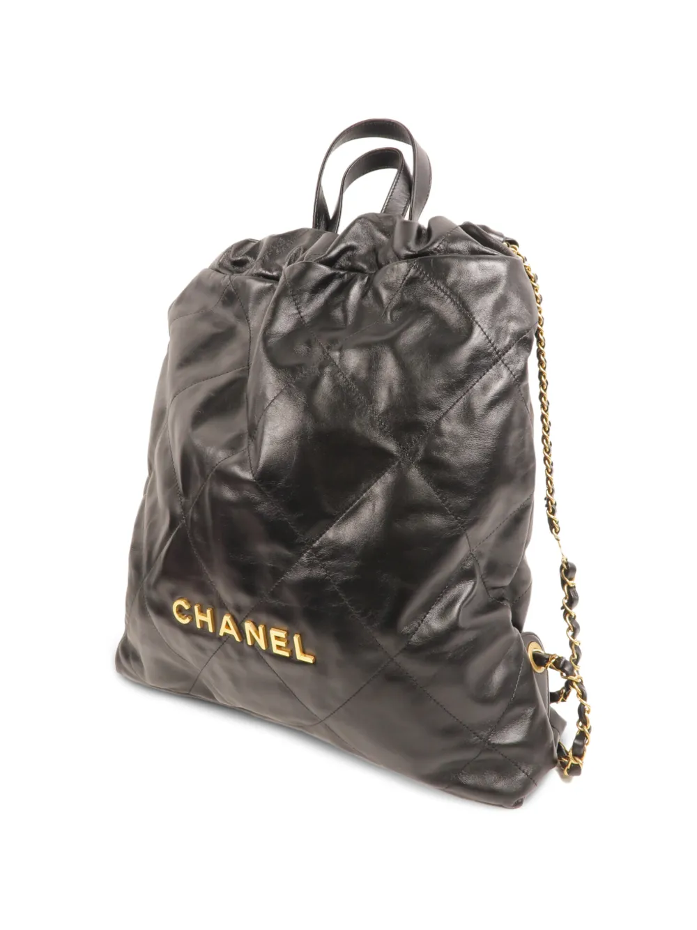 CHANEL Pre-Owned 22 quilted backpack Zwart