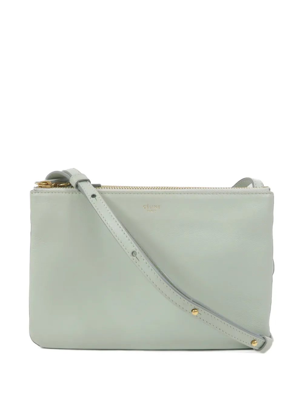 Celine Pre-Owned small Trio leather shoulder bag - Grün