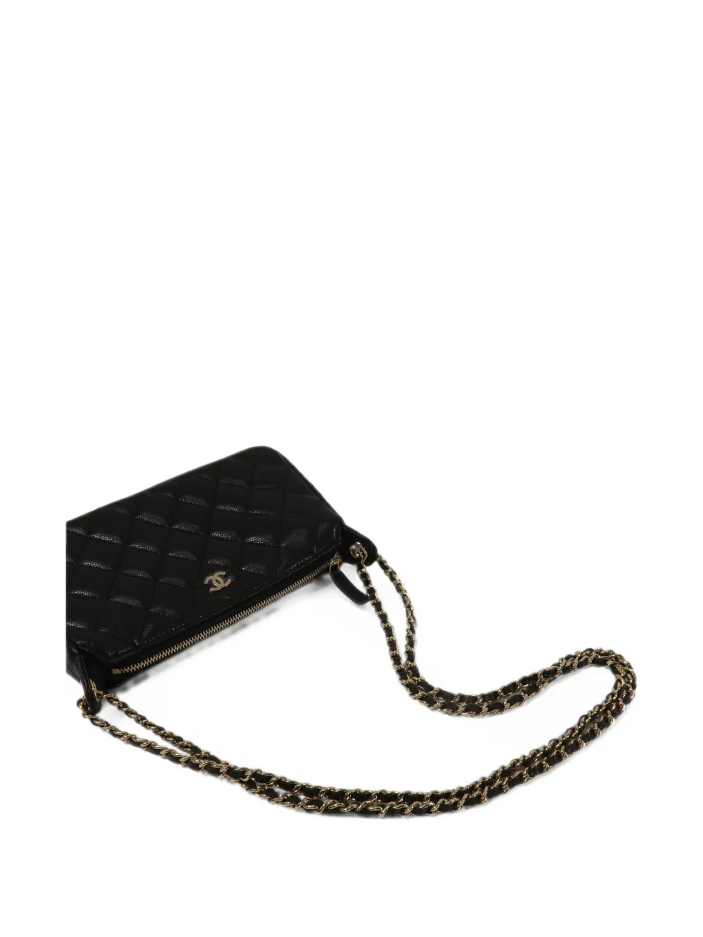 CHANEL Pre-Owned CC gewatteerde schoudertas Zwart