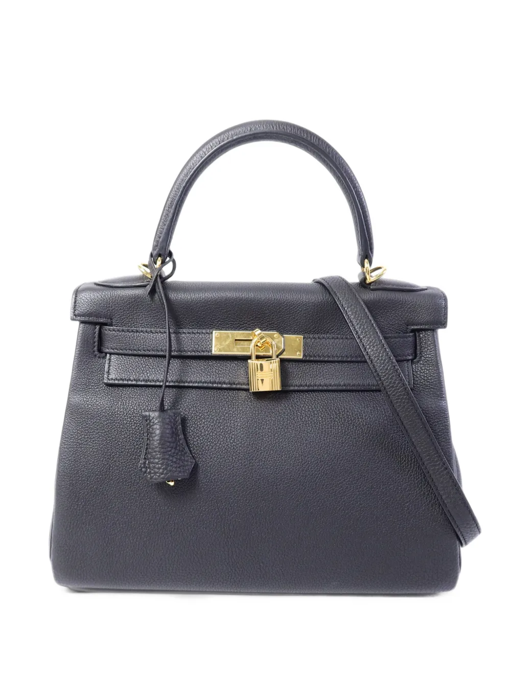 Hermès Pre-Owned 2022 28 Kelly top-handle Togo leather handbag - Schwarz
