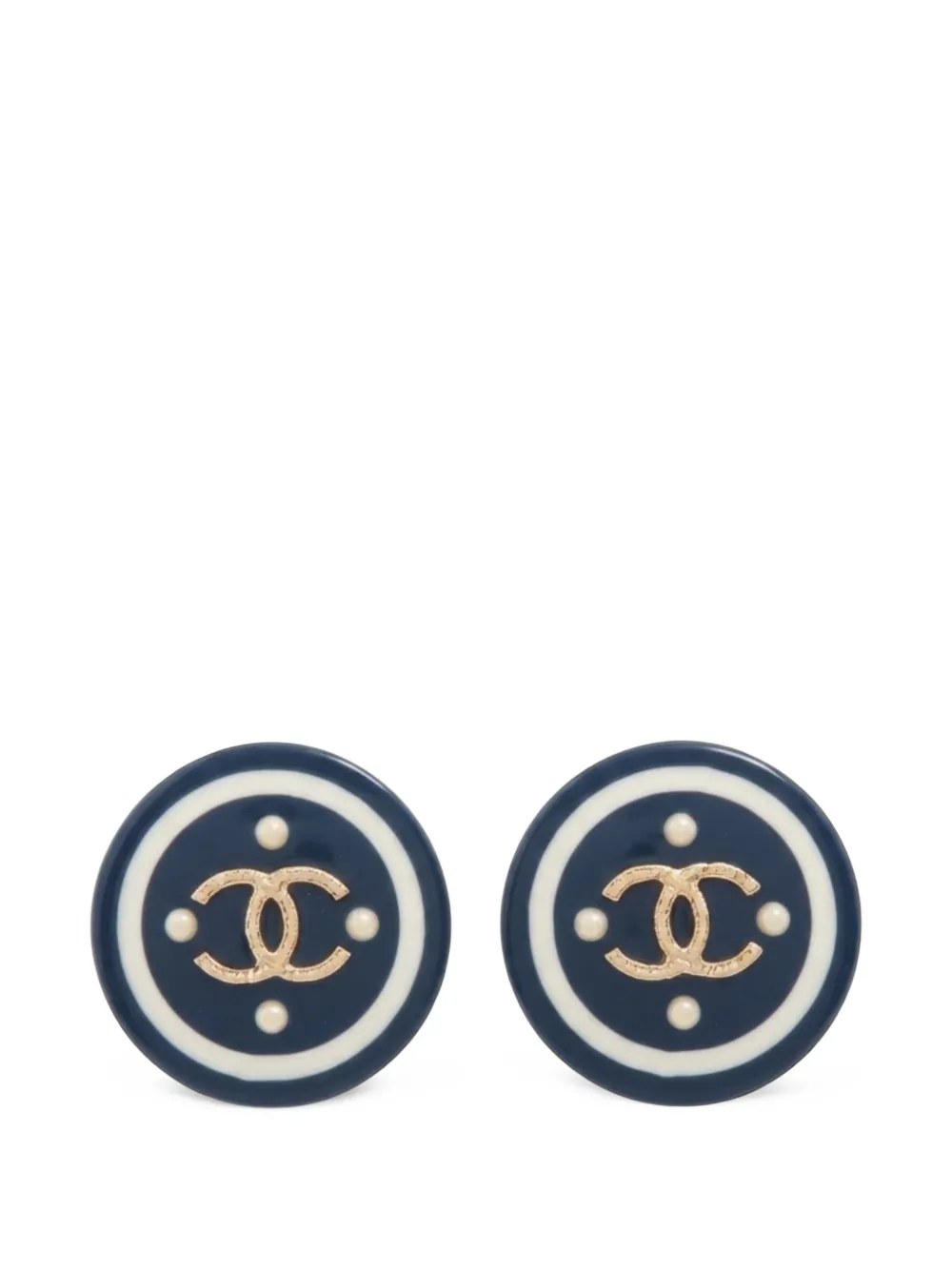 CHANEL Pre-Owned CC earrings - Gold