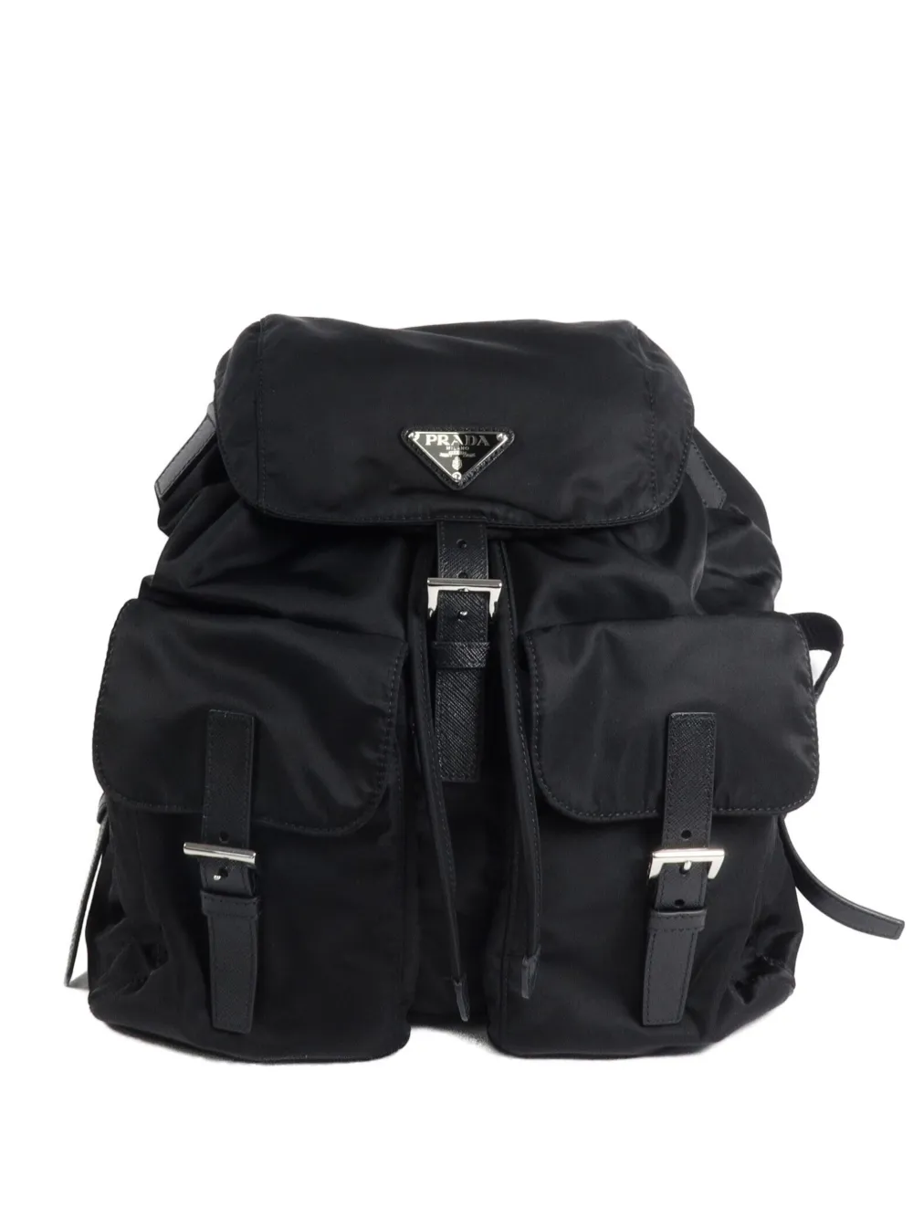 Prada Pre-Owned Re-Nylon buckle-detail backpack - Schwarz