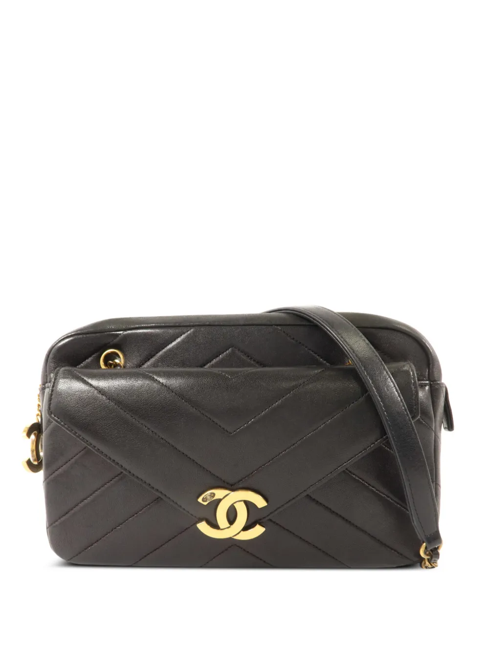 CHANEL Pre-Owned CC chevron-quilted shoulder bag - Schwarz