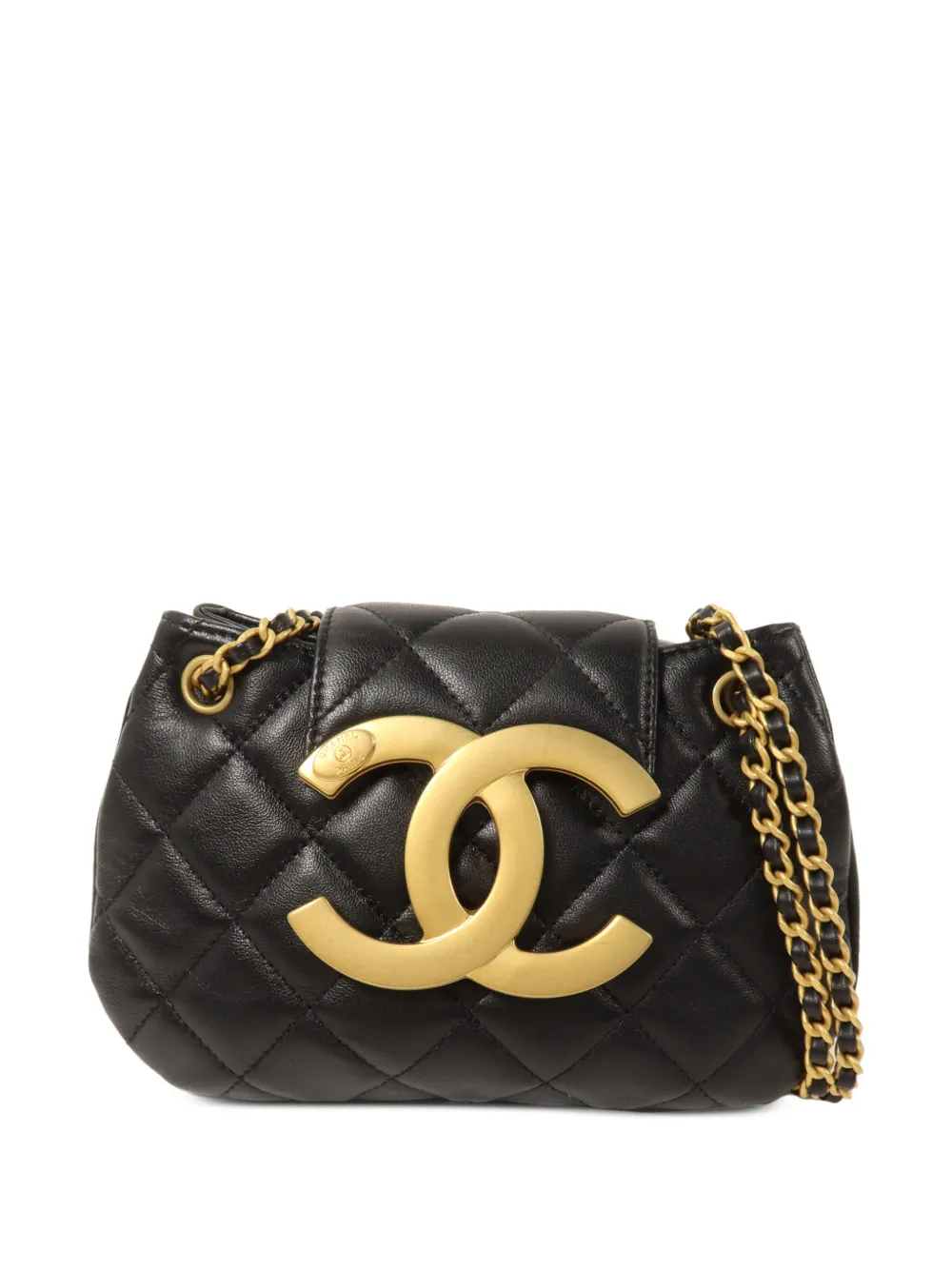 CHANEL Pre-Owned CC GHW chain shoulder mini bag - Schwarz