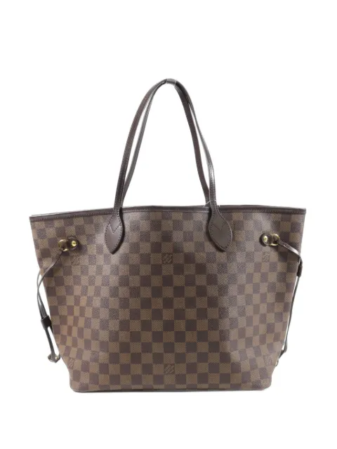 Louis Vuitton Pre-Owned MM Neverfull Damier Ebene canvas tote bag