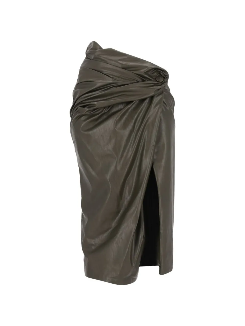 Diesel Draped Pencil Skirt With Split In Gray
