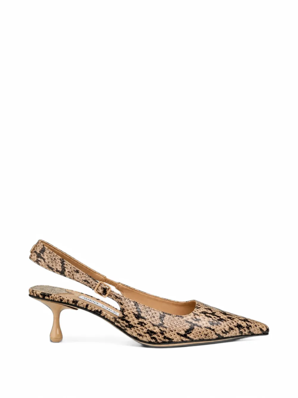 Jimmy Choo Amel snakeskin-effect slingback pumps - Toni neutri
