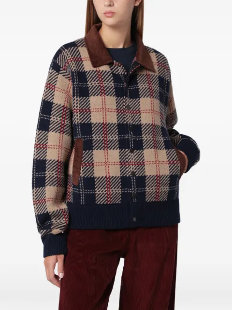 Guest In Residence jacquard-check bomber jacket