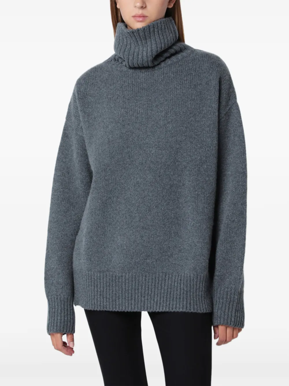 Extreme cashmere turtleneck cashmere sweater Grijs
