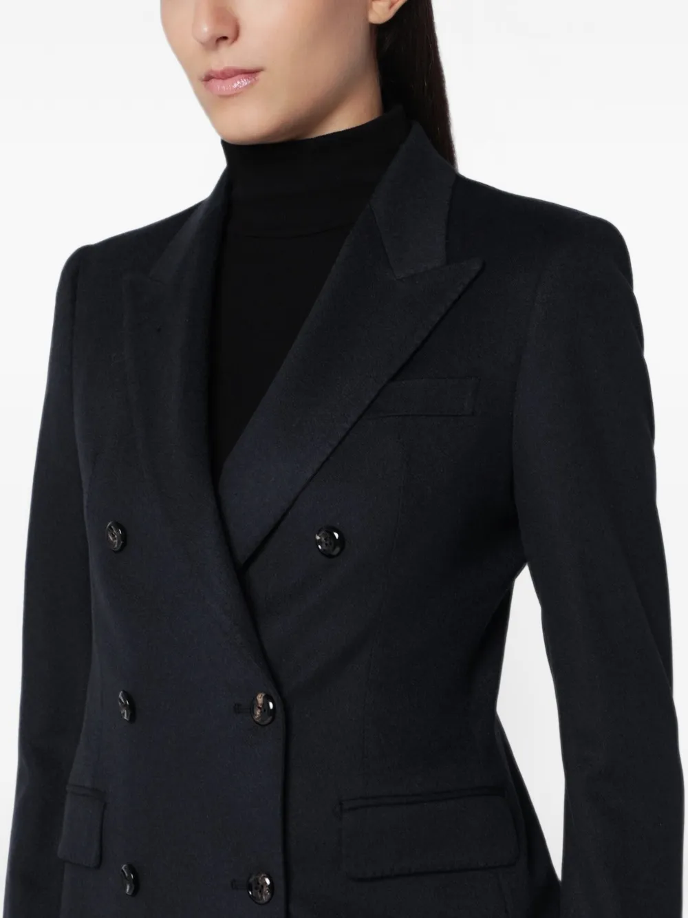 Tagliatore double-breasted camel hair jacket Blauw