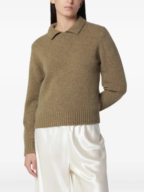extreme cashmere polo-collar cashmere sweater
