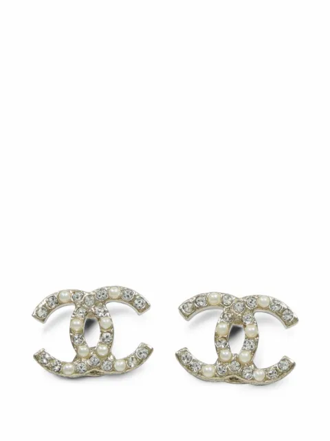 CHANEL Pre-Owned CC crystal-embellished earrings