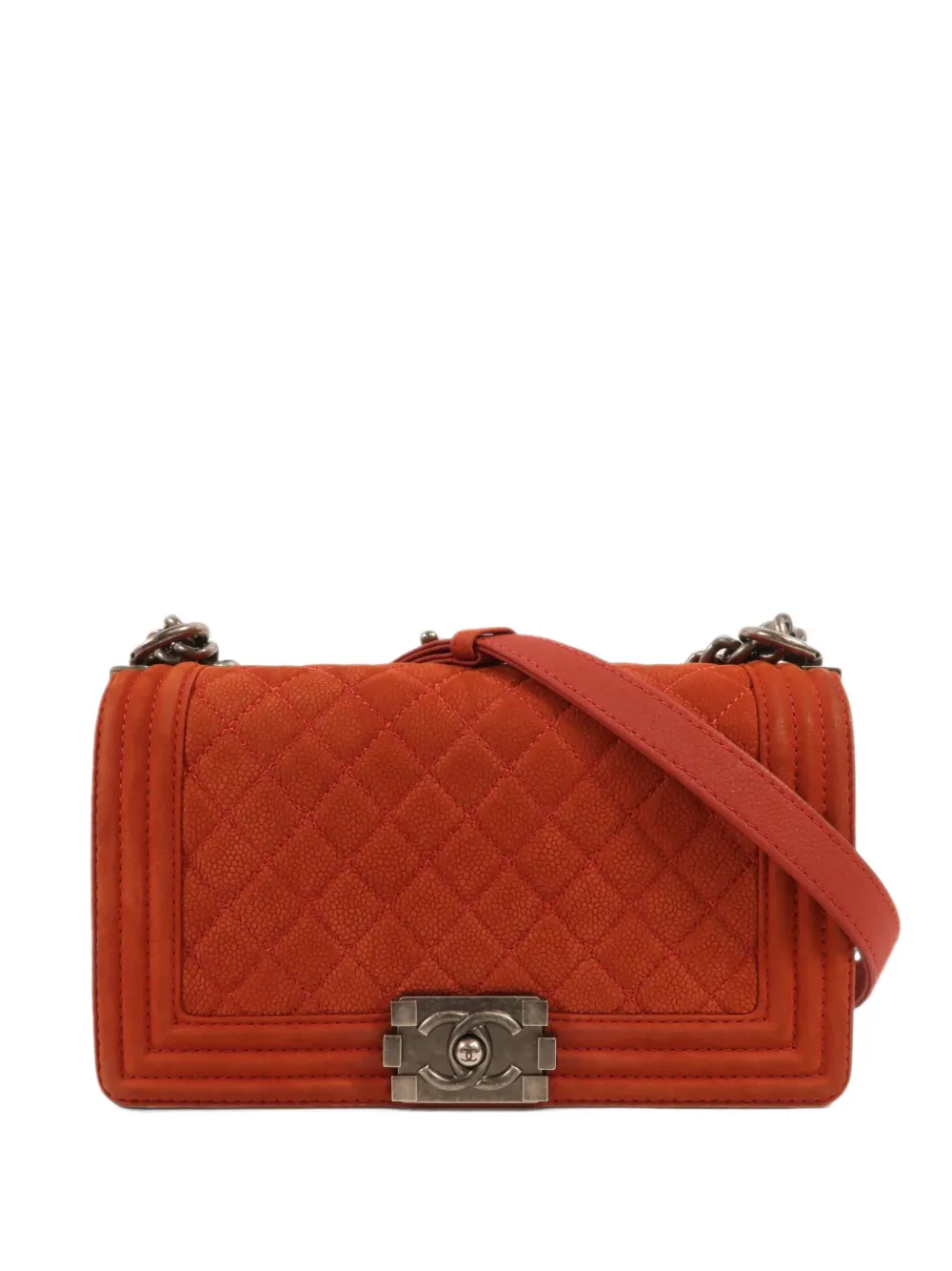 CHANEL Pre-Owned 25 Chanel Boy quilted shoulder bag - Rot