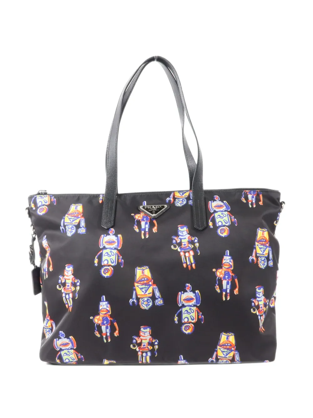 Prada Pre-Owned robot-print tote bag - Nero