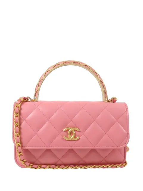 CHANEL Pre-Owned mini CC turn-lock quilted tote bag
